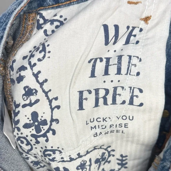 We The Free Lucky You Mid Rise Barrel Jean Size 28 - Picture 7 of 10